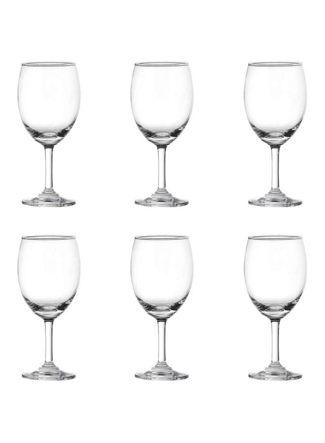 Ocean 6 Piece Classic Wine Glass Set, 230ml Capacity - Clear - Image 3